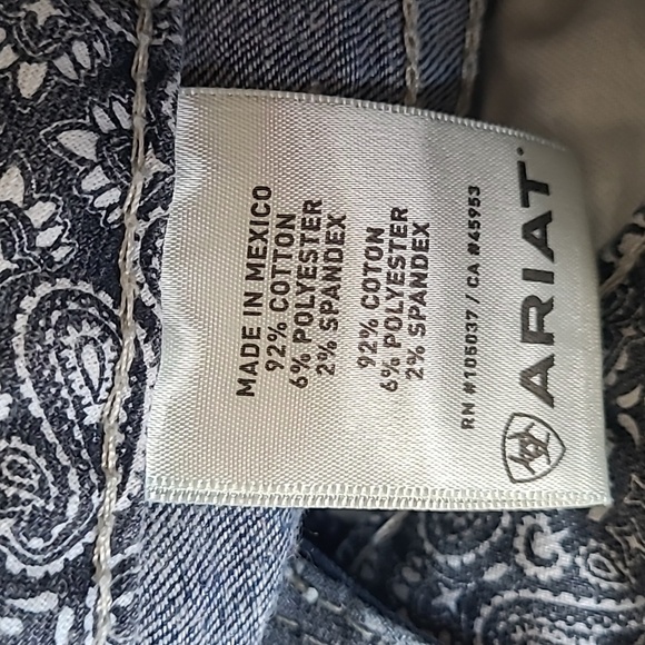 Ariat REAL Denim Medium Washed Women's Low Rise Bootcut Jeans Blue - Size 27 S - Picture 8 of 8